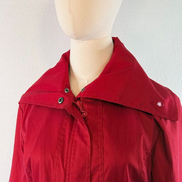 Samuel Dong | Classic Red Bubble Balloon Dress Coat | Sz S - Picture 9 of 15